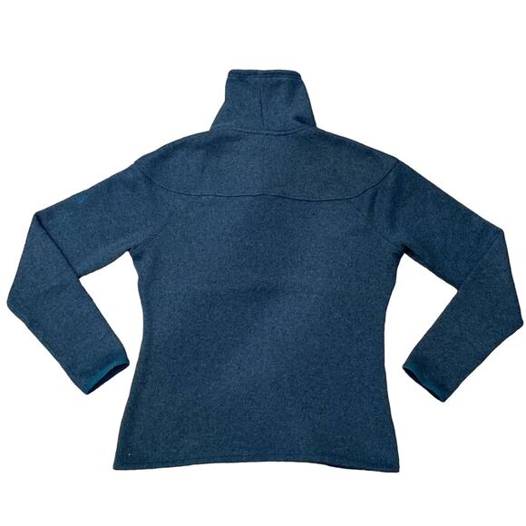 The North Face Women's Blue Fleece Cowl Neck Pullover Sweater Size L - Picture 2 of 7